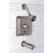 Kingston Brass Tub and Shower Faucet, 3, Wall Mount, Brushed Nickel KB86580DFL - alternate 5